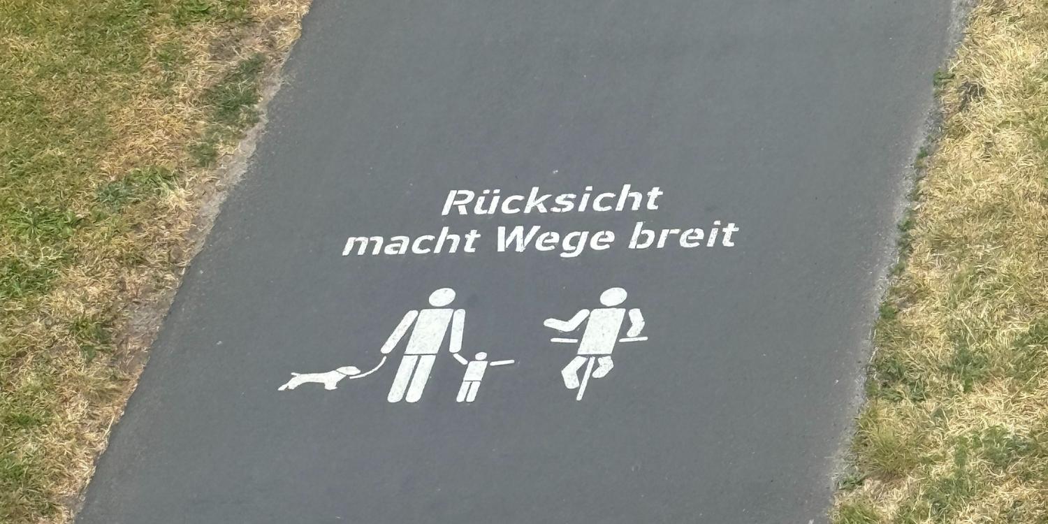 Motivbild Rücksicht macht Wege breit