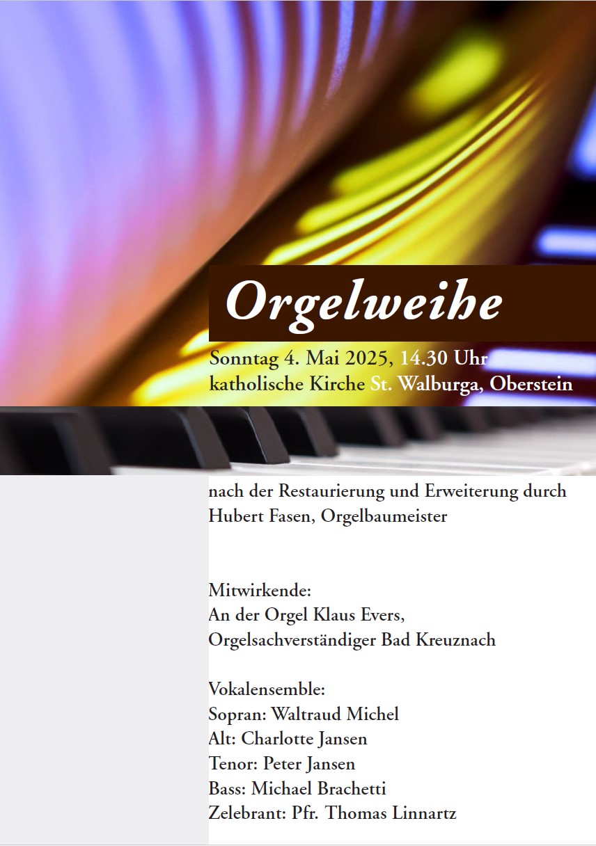 Orgelweihe Plakat O