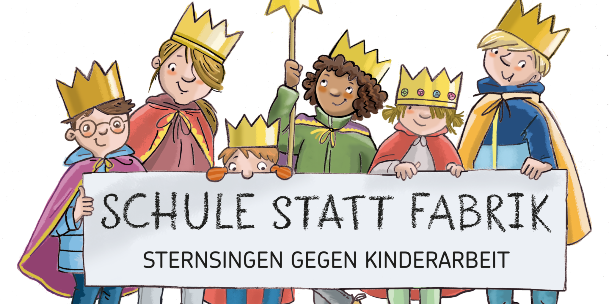dks_illu_sternsinger_tragen_banner_kinderarbeit