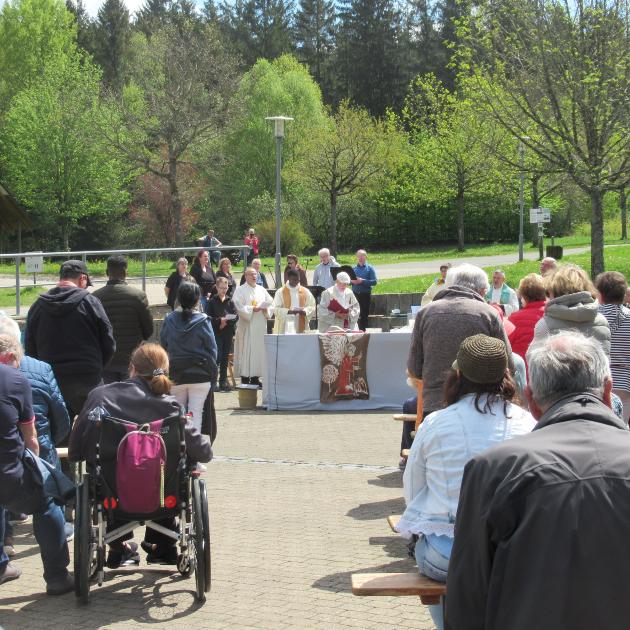Der Open-Air-Gottesdienst am Hunsrückhaus am Erbeskopf lockte im vergangenen Jahr etwa 120 Personen an.